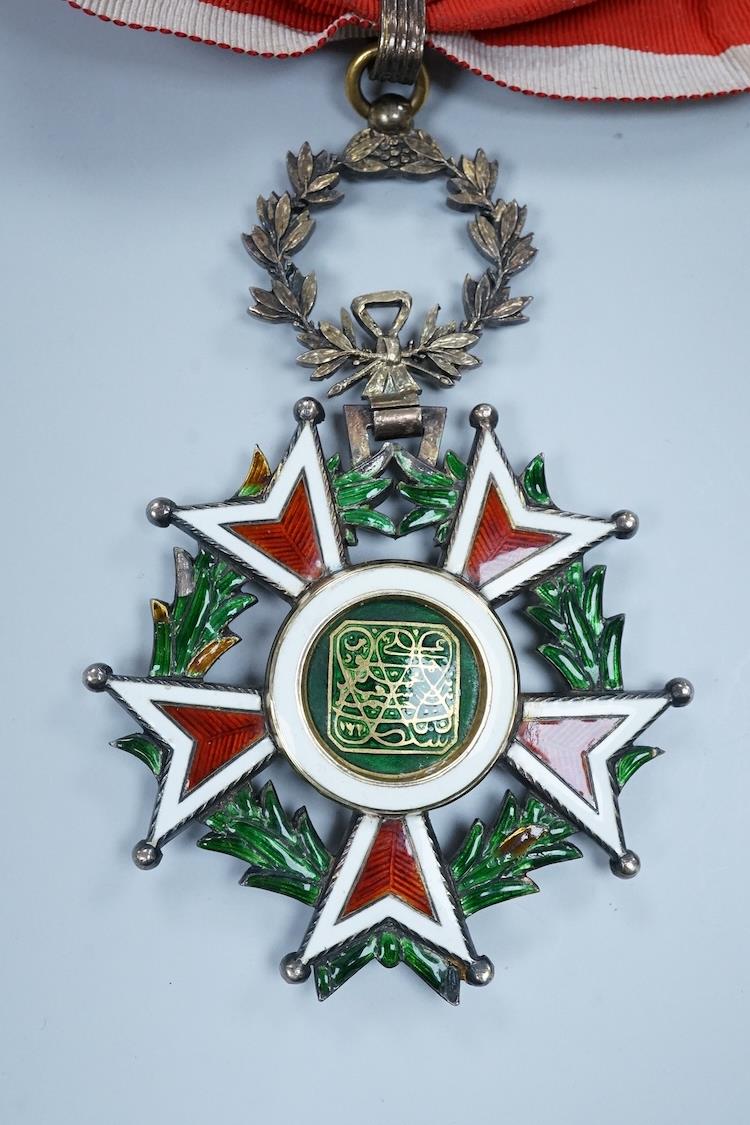 Zanzibar, Order of the Brilliant Star, Ali II bin Hamad (1902-11) issue, unmarked (probably by Elkington), in silver-gilt and enamels, with gold and enamelled centre, with neck riband